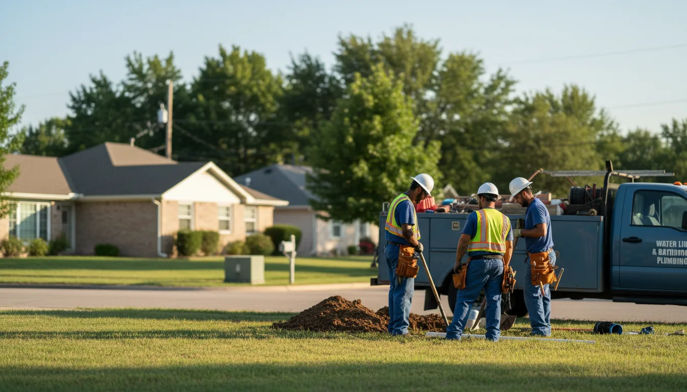 Residential water line and bathroom plumbing service in Elora, TN